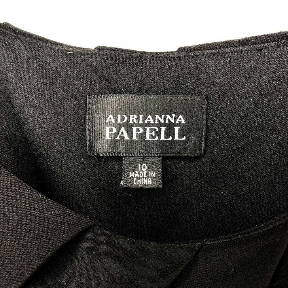 ADRIANNA PAPELL little black dress with decorative chest and back; size … - Picture 7 of 13